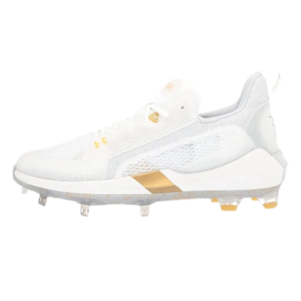Under Armour Mens Harper 6 Low ST Baseball Cleats white gold size 9 brand new